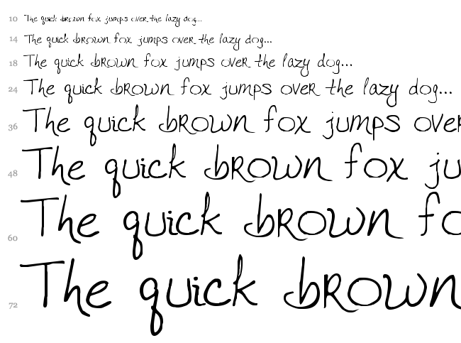 VTC Joelene Hand font waterfall